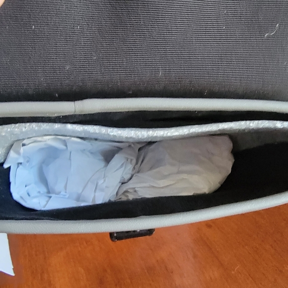 NWT Coach Small Track Flap Crossbody White Gray Colorblock Leather C4160 - Picture 11 of 16